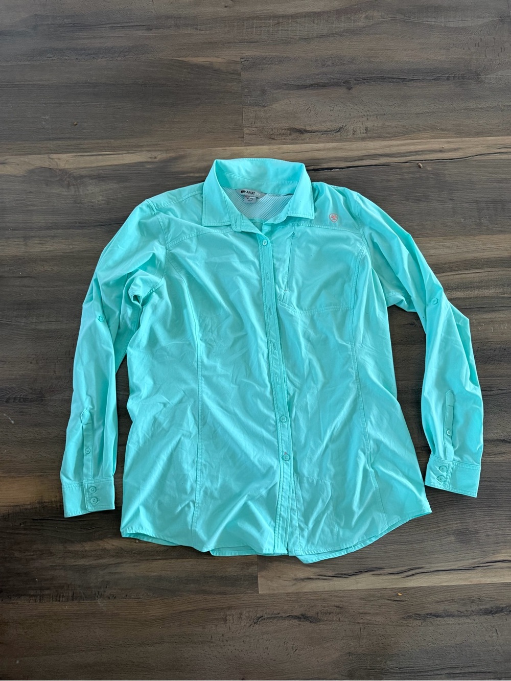 Ariat Mint Green Long-Sleeve Button-Up Dress Shirt